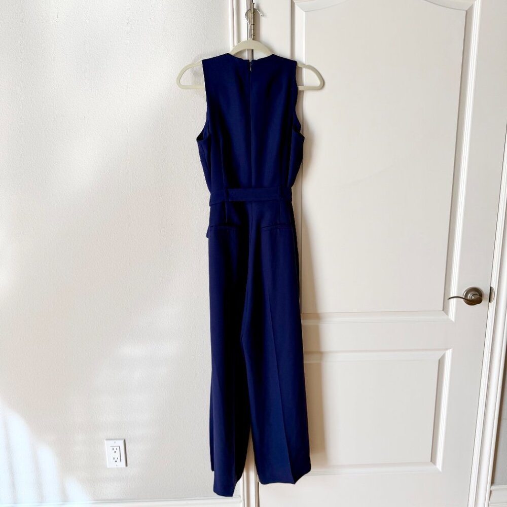 Banana Republic Navy Wide Leg Jumpsuit Size 10P - Picture 6 of 8